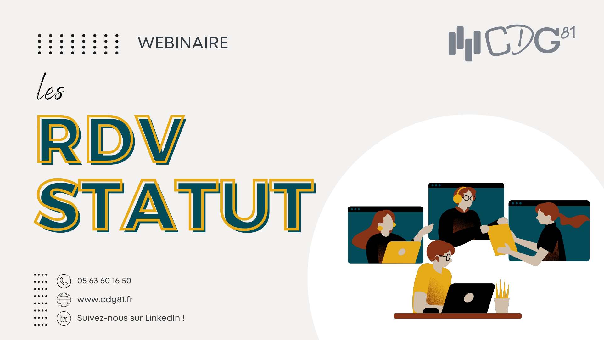 Prochains Rendez-vous Statut les 16 et 18 septembre